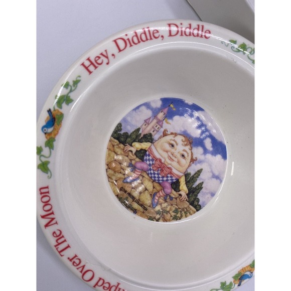 Vintage 1976 Fraser Nursery Rhyme & Eden Peter Rabbit Melamine Bowls Set Of 2 - Picture 5 of 10